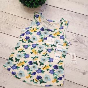 Fun Floral Print Summer Tank Top - Size 3T